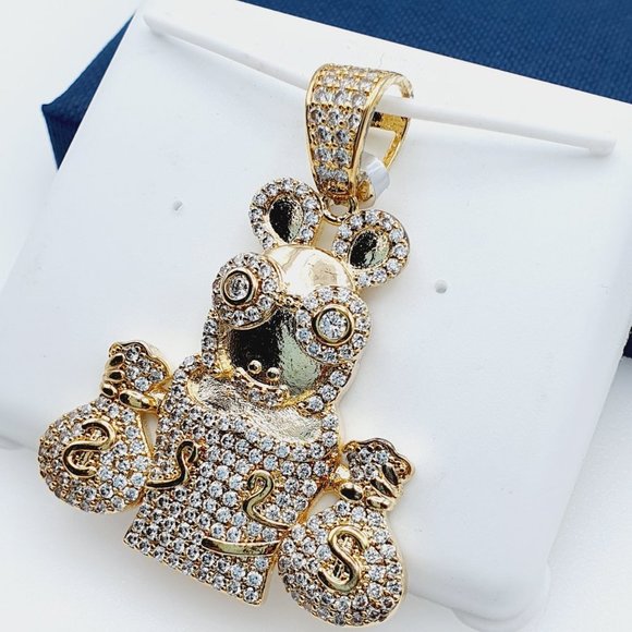 "14K Gold Plated Cubic Zircon Pendant, EVBRS360 - Picture 5 of 9